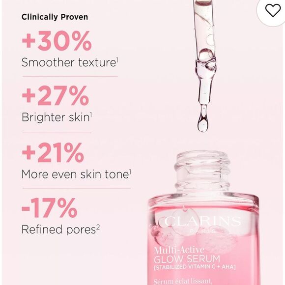 Clarins Multi-Active Brightening Glow Serum with Vitamin C + AHA - Picture 2 of 6